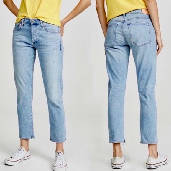 Citizens Of Humanity Emerson Slim Fit Boyfriend Jeans Distressed Light Wash 33 - Picture 1 of 12